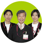 新発田店サポーター (左から)佐久間美智子、永原行敏、宮澤久子