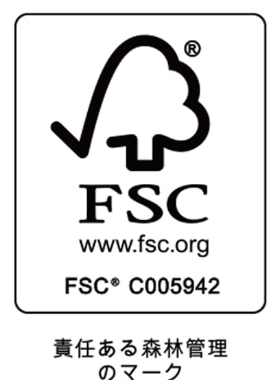 責任ある森林管理のマーク FSC認証マーク画像