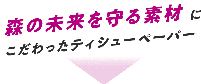 森の未来を守る素材にこだわったティシューペーパー