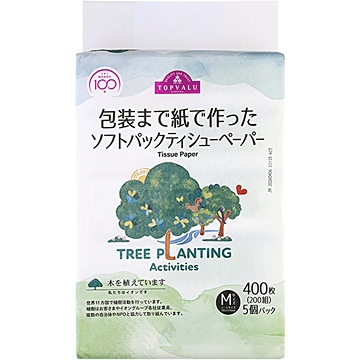 包装まで紙で作ったソフトパックティシューペーパー 商品画像