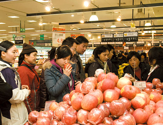 中国北京市のジャスコ国際商城店で行った「青森県フェア」