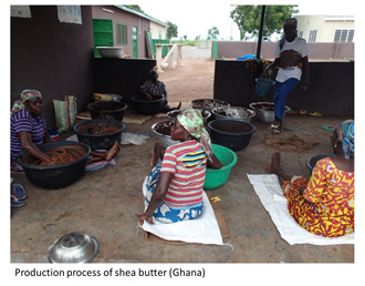 Production process of shea butter (Ghana)