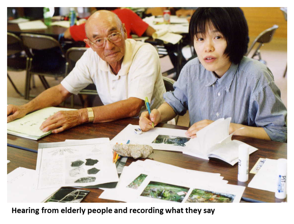 Hearing from elderly people and recording what they say