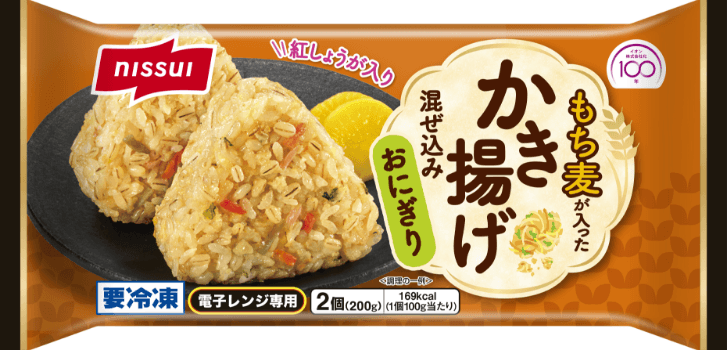 ニッスイ もち麦が入ったかき揚げ混ぜ込みおにぎり