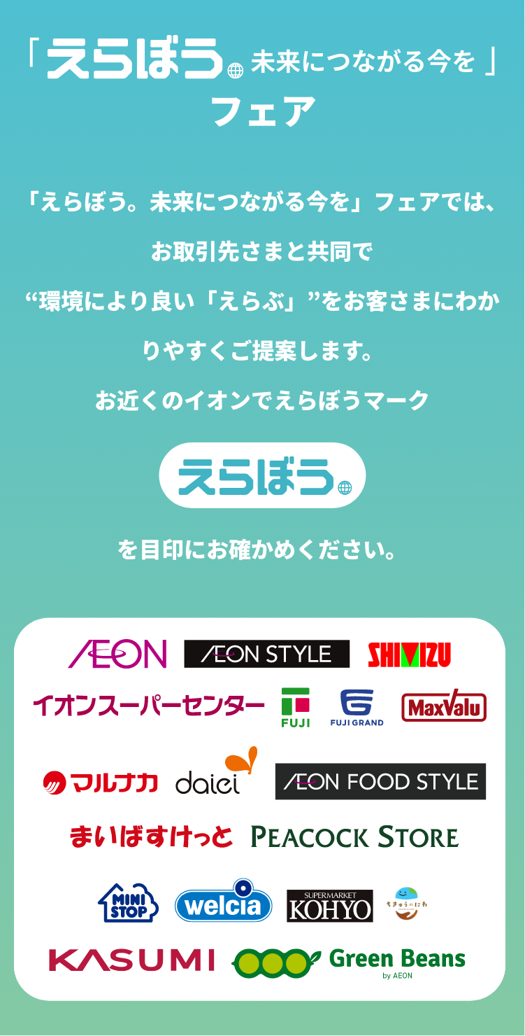 えらぼう 未来につながる今を　フェア開催概要